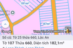 Chính chủ cần bán nhanh lô đất gần sân bay Long Thành